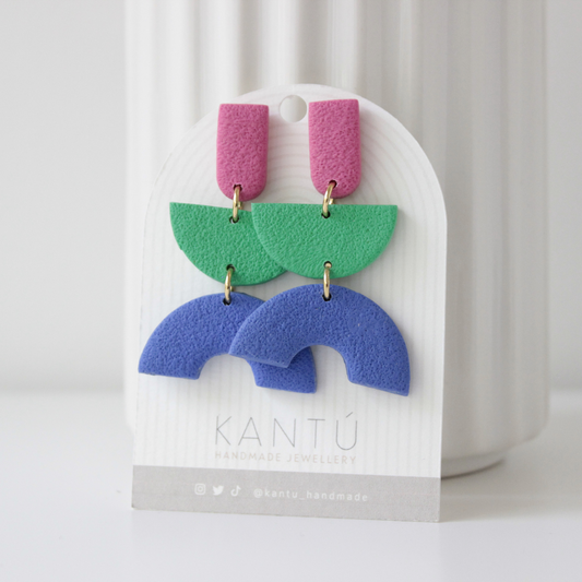 Pendientes Color Block